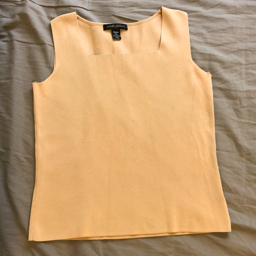 Cream sleeveless sweater